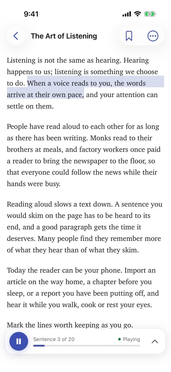 Read2You: reading aloud